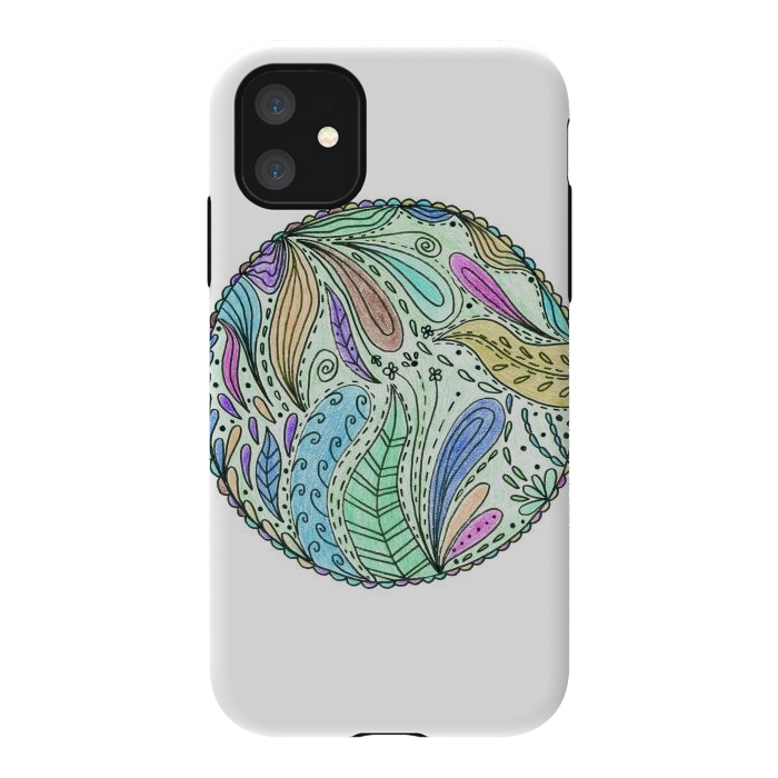 iPhone 11 StrongFit Floral mandala 5 by ArtKingdom7