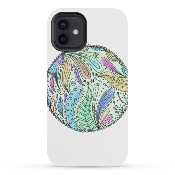 iPhone 12 mini StrongFit Floral mandala 5 by ArtKingdom7
