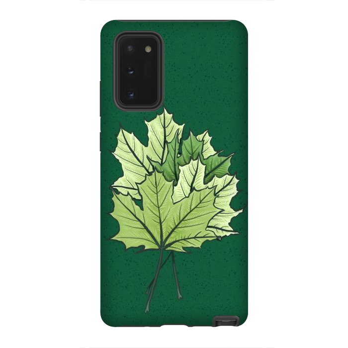 Galaxy Note 20 StrongFit Green Maple Leaves In Spring by Boriana Giormova