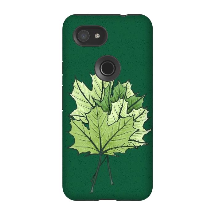 Pixel 3A StrongFit Green Maple Leaves In Spring by Boriana Giormova