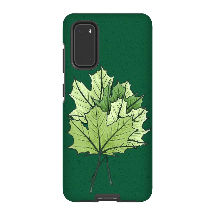 Galaxy S20 StrongFit Green Maple Leaves In Spring by Boriana Giormova