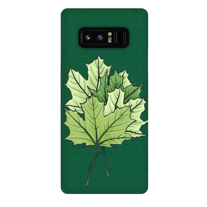 Galaxy Note 8 StrongFit Green Maple Leaves In Spring by Boriana Giormova