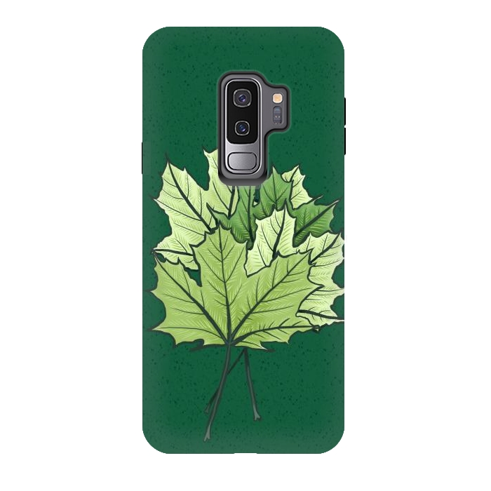 Galaxy S9 plus StrongFit Green Maple Leaves In Spring by Boriana Giormova