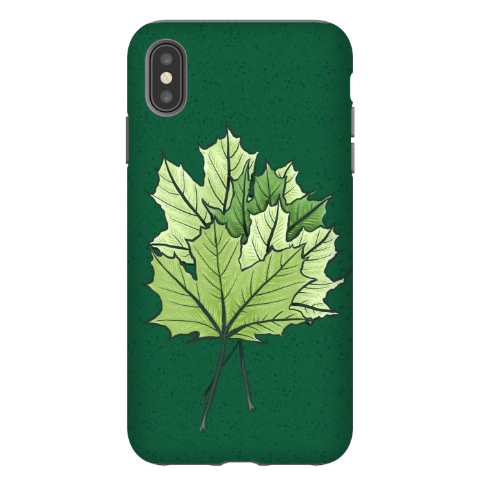 iPhone Xs Max StrongFit Green Maple Leaves In Spring by Boriana Giormova