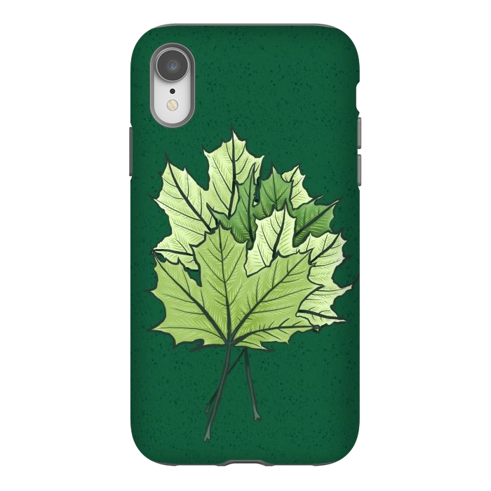 iPhone Xr StrongFit Green Maple Leaves In Spring by Boriana Giormova