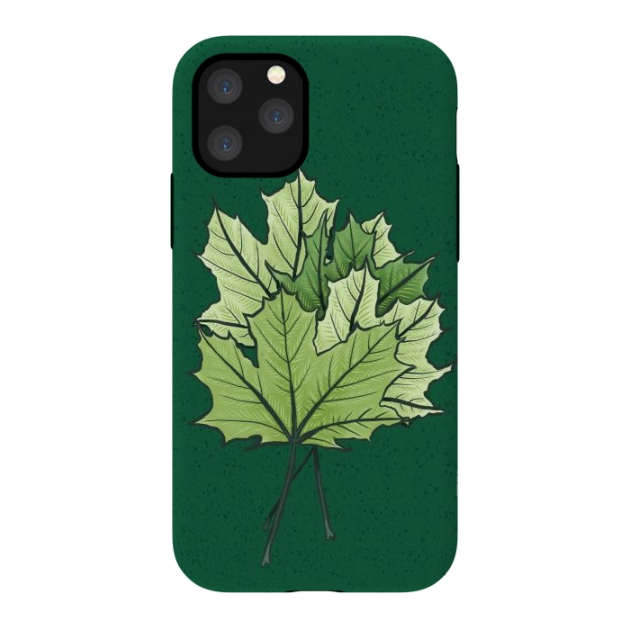 iPhone 11 Pro StrongFit Green Maple Leaves In Spring by Boriana Giormova