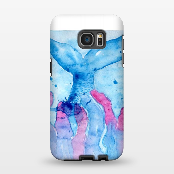 Galaxy S7 EDGE StrongFit Mermaid watercolor by ArtKingdom7