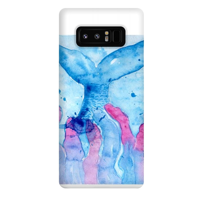 Galaxy Note 8 StrongFit Mermaid watercolor by ArtKingdom7