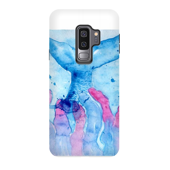 Galaxy S9 plus StrongFit Mermaid watercolor by ArtKingdom7