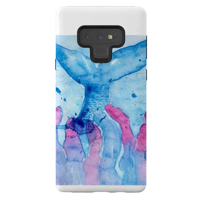 Galaxy Note 9 StrongFit Mermaid watercolor by ArtKingdom7