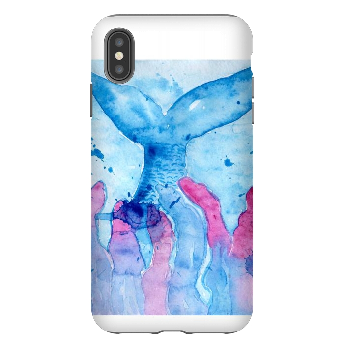 iPhone Xs Max StrongFit Mermaid watercolor by ArtKingdom7