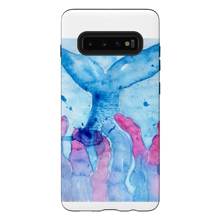 Galaxy S10 plus StrongFit Mermaid watercolor by ArtKingdom7