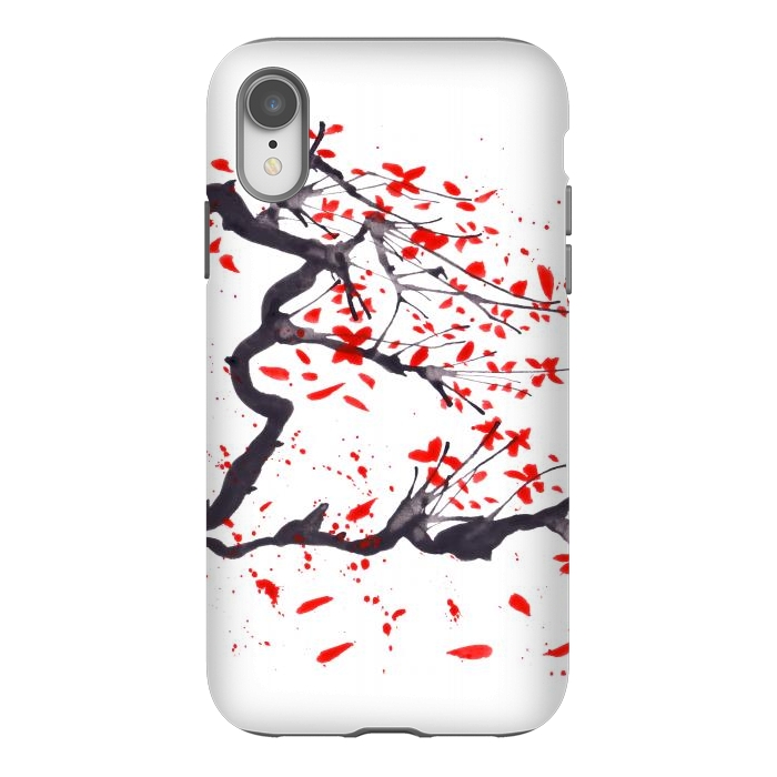 iPhone Xr StrongFit Cherry tree flowers watercolor by ArtKingdom7