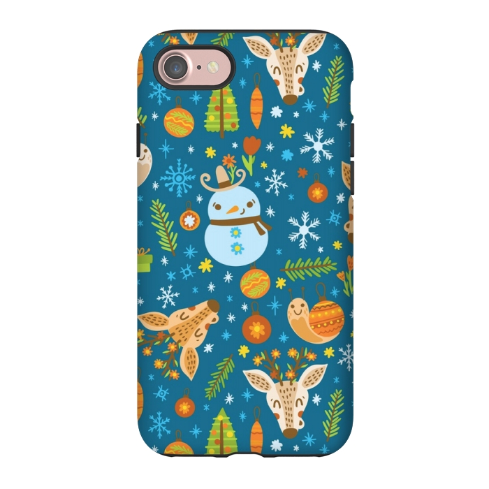 iPhone 7 StrongFit snowman is love by MALLIKA