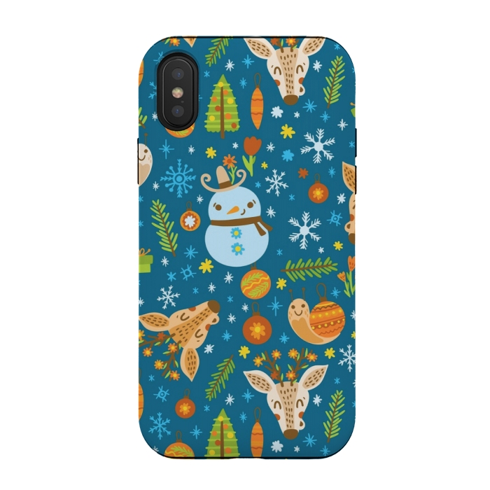 iPhone Xs / X StrongFit snowman is love by MALLIKA