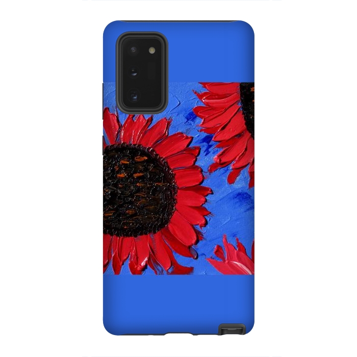 Galaxy Note 20 StrongFit Red sunflowers art by ArtKingdom7