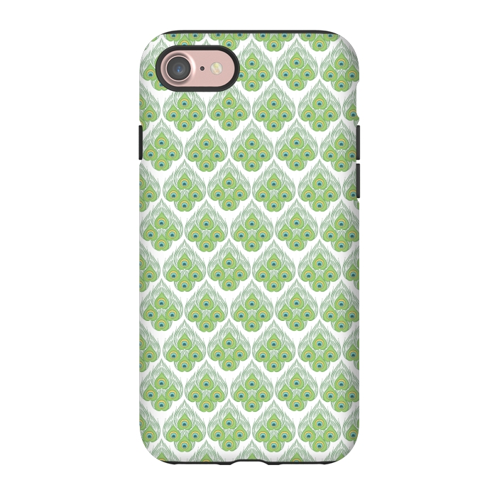 iPhone 7 StrongFit green peacock love  by MALLIKA