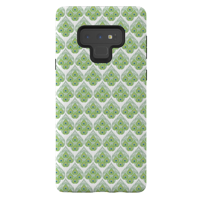 Galaxy Note 9 StrongFit green peacock love  by MALLIKA