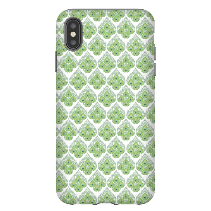 iPhone Xs Max StrongFit green peacock love  by MALLIKA