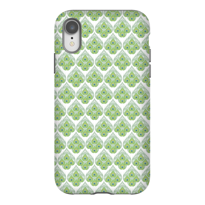 iPhone Xr StrongFit green peacock love  by MALLIKA