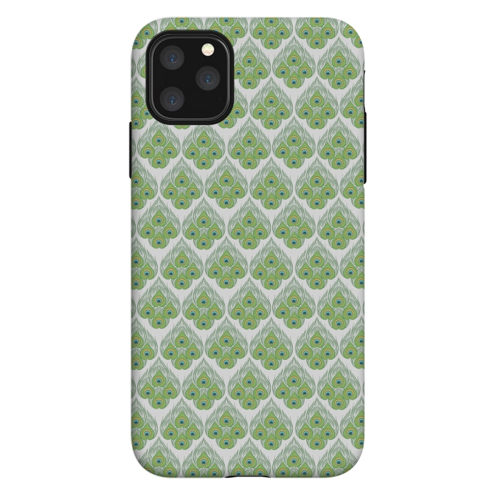 iPhone 11 Pro Max StrongFit green peacock love  by MALLIKA