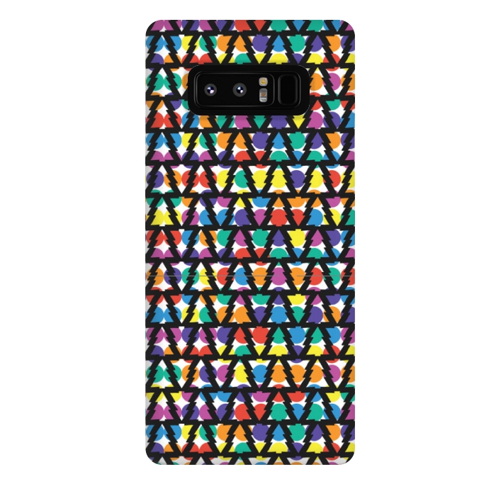 Galaxy Note 8 StrongFit multi color christmas tree pattern by MALLIKA