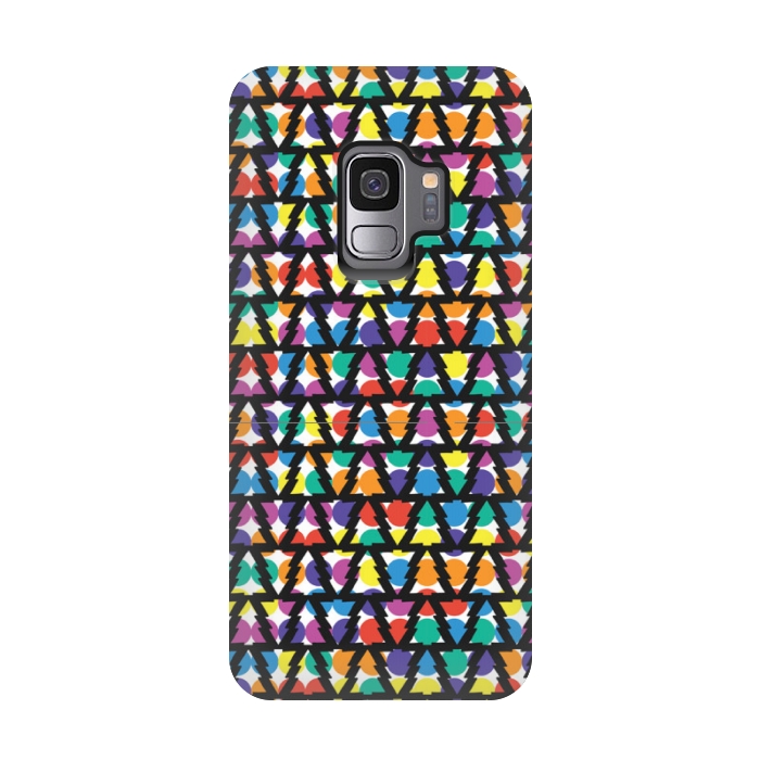 Galaxy S9 StrongFit multi color christmas tree pattern by MALLIKA