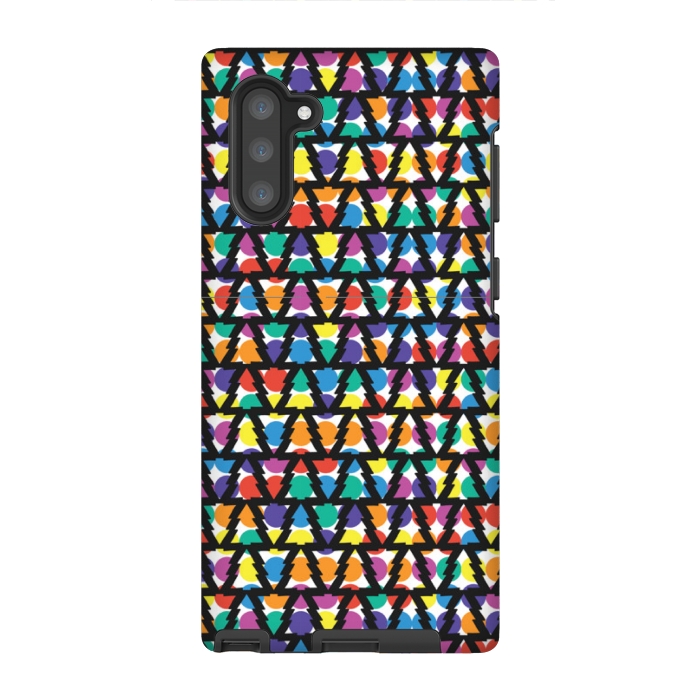 Galaxy Note 10 StrongFit multi color christmas tree pattern by MALLIKA