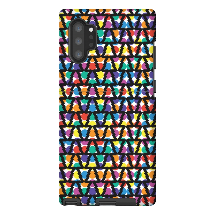 Galaxy Note 10 plus StrongFit multi color christmas tree pattern by MALLIKA