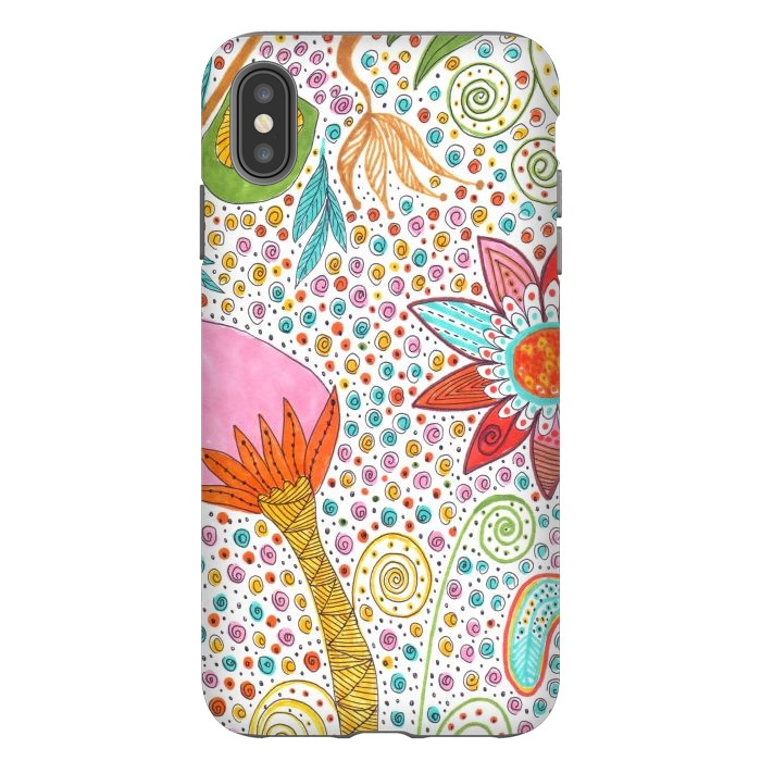 iPhone Xs Max StrongFit Floral mandala dot art by ArtKingdom7