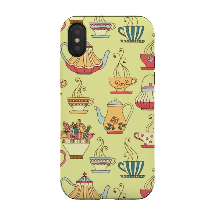 iPhone Xs / X StrongFit antique cups love by MALLIKA