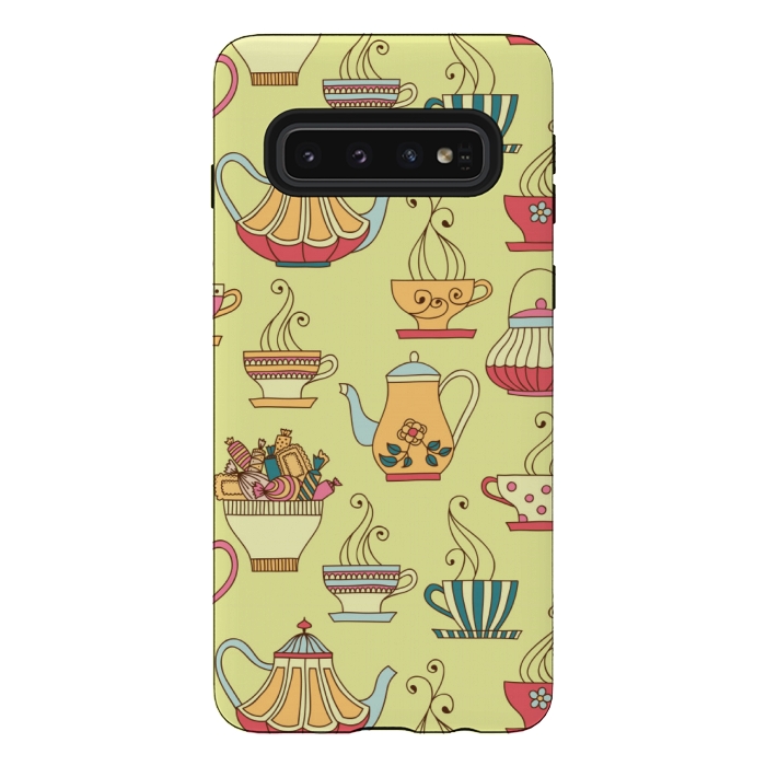 Galaxy S10 StrongFit antique cups love by MALLIKA