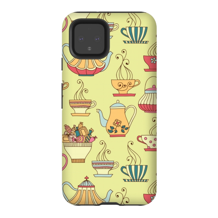 Pixel 4 StrongFit antique cups love by MALLIKA