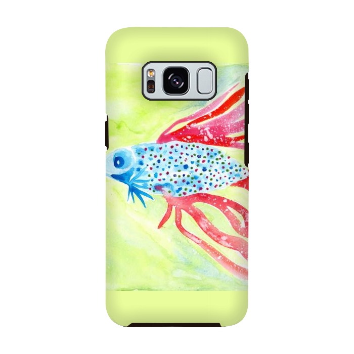 Galaxy S8 StrongFit Betta fish watercolor by ArtKingdom7