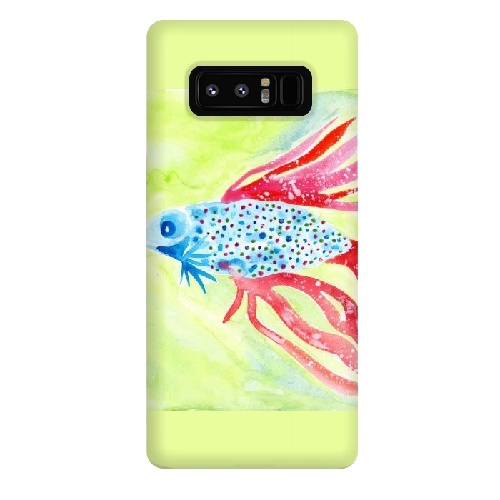 Galaxy Note 8 StrongFit Betta fish watercolor by ArtKingdom7