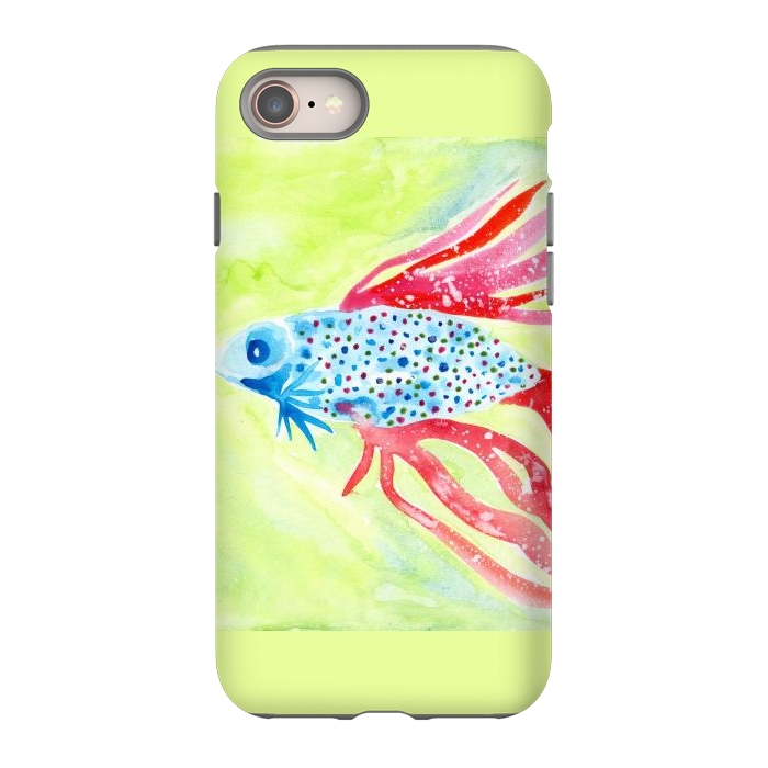 iPhone SE StrongFit Betta fish watercolor by ArtKingdom7