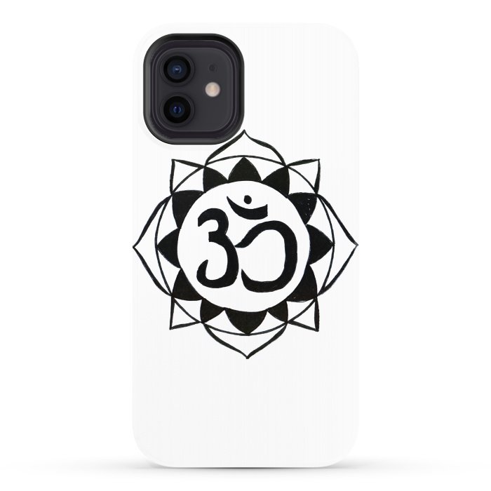 iPhone 12 StrongFit Om/Aum sign mandala drawing by ArtKingdom7