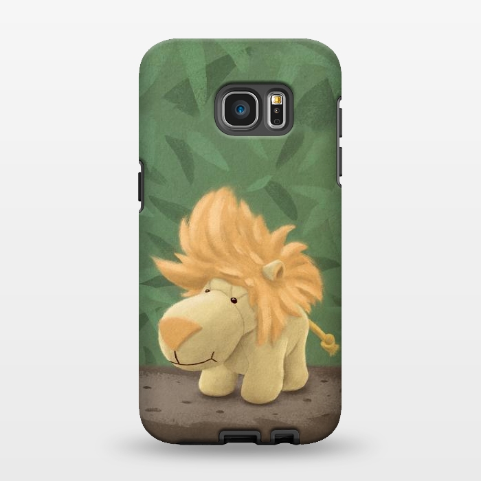 Galaxy S7 EDGE StrongFit Cute lion by Laura Nagel