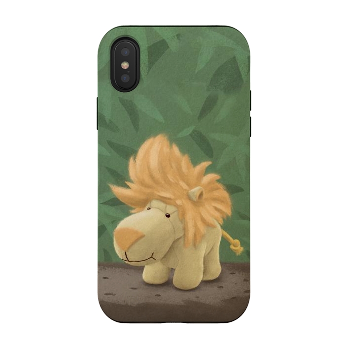 iPhone Xs / X StrongFit Cute lion by Laura Nagel