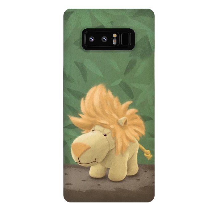 Galaxy Note 8 StrongFit Cute lion by Laura Nagel