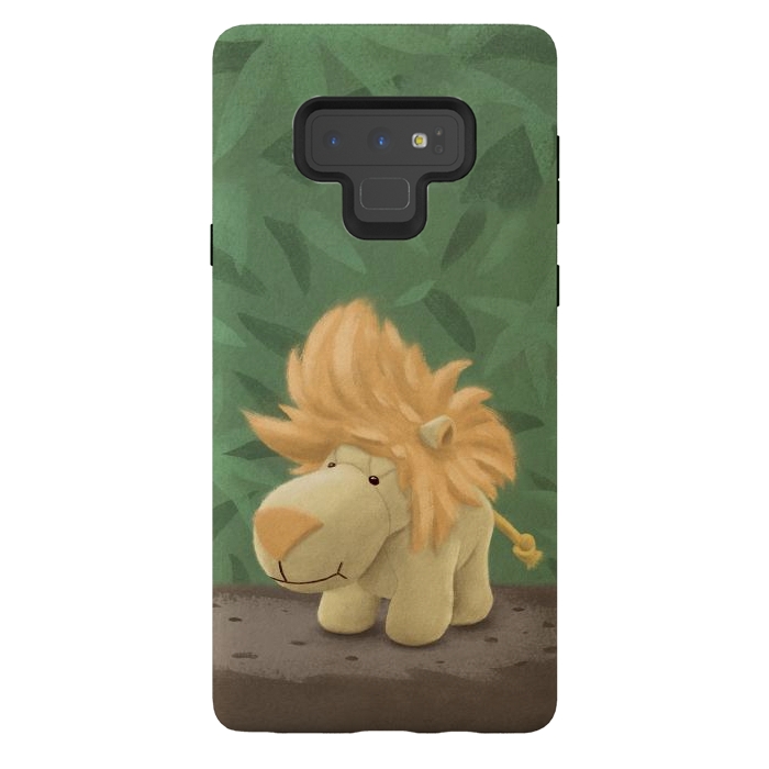 Galaxy Note 9 StrongFit Cute lion by Laura Nagel