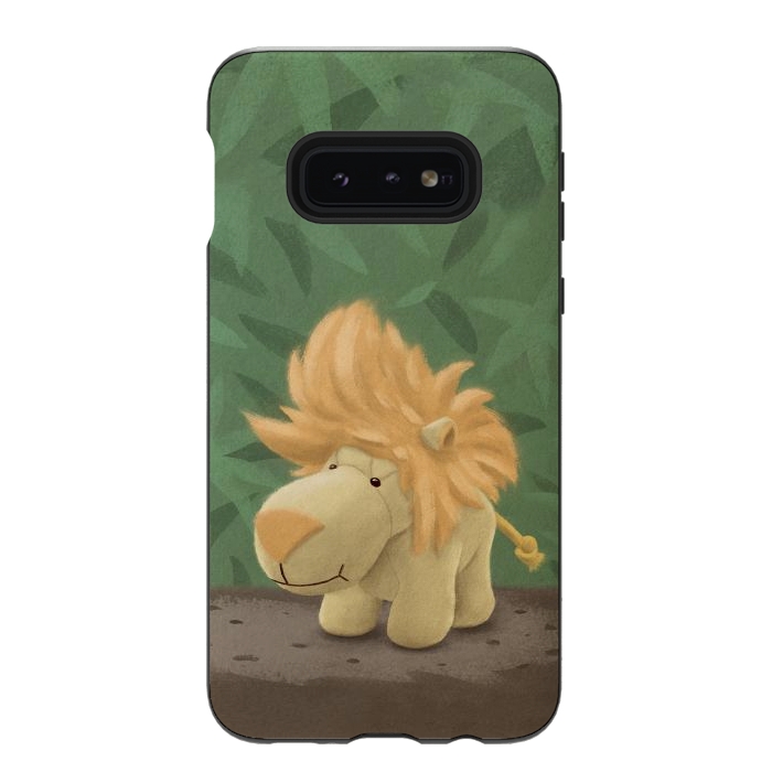 Galaxy S10e StrongFit Cute lion by Laura Nagel