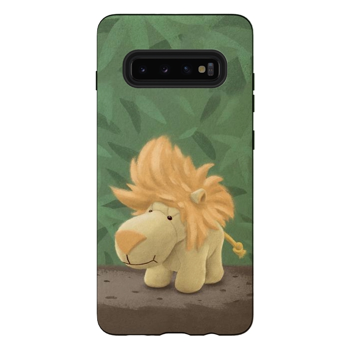 Galaxy S10 plus StrongFit Cute lion by Laura Nagel