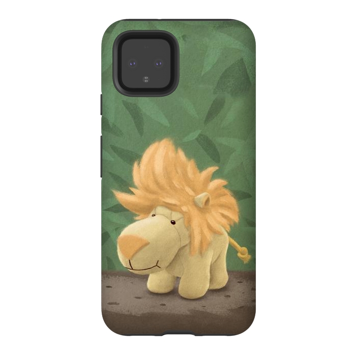 Pixel 4 StrongFit Cute lion by Laura Nagel