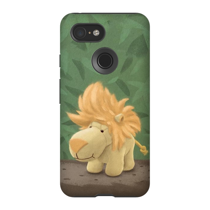 Pixel 3 StrongFit Cute lion by Laura Nagel