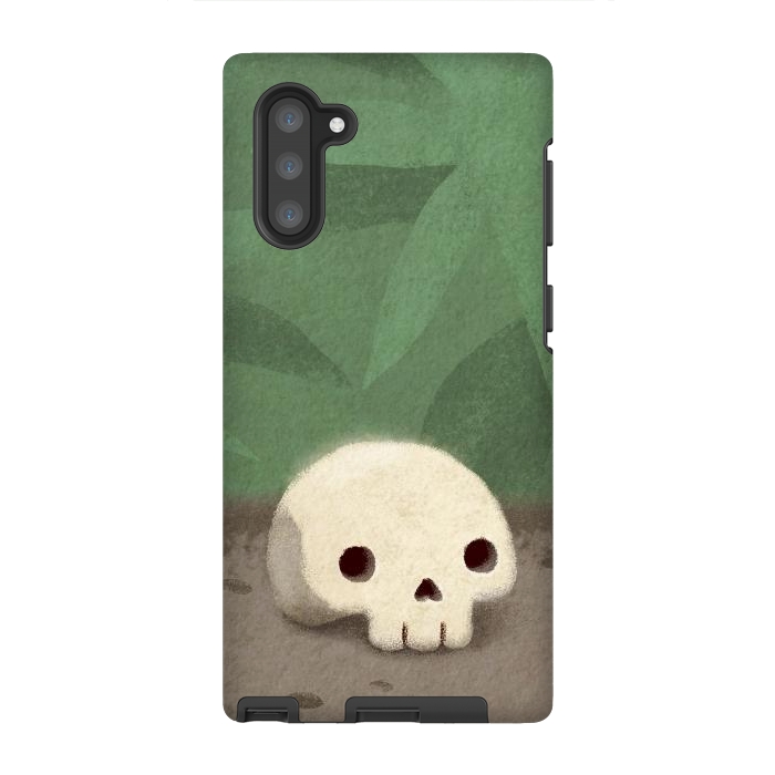 Galaxy Note 10 StrongFit Jungle skull by Laura Nagel