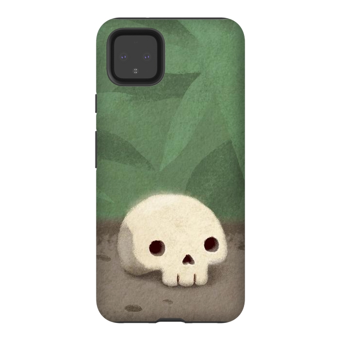 Pixel 4XL StrongFit Jungle skull by Laura Nagel