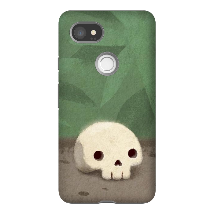 Pixel 2XL StrongFit Jungle skull by Laura Nagel