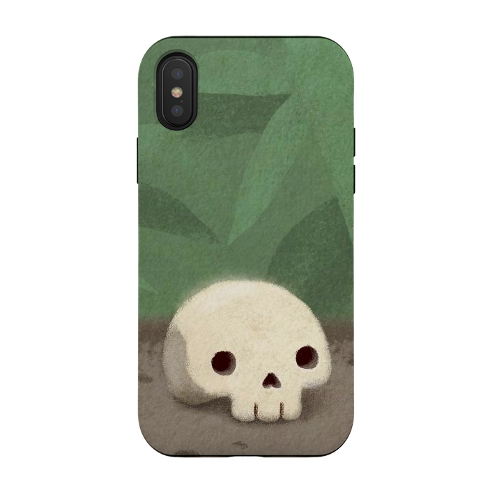 iPhone Xs / X StrongFit Jungle skull by Laura Nagel