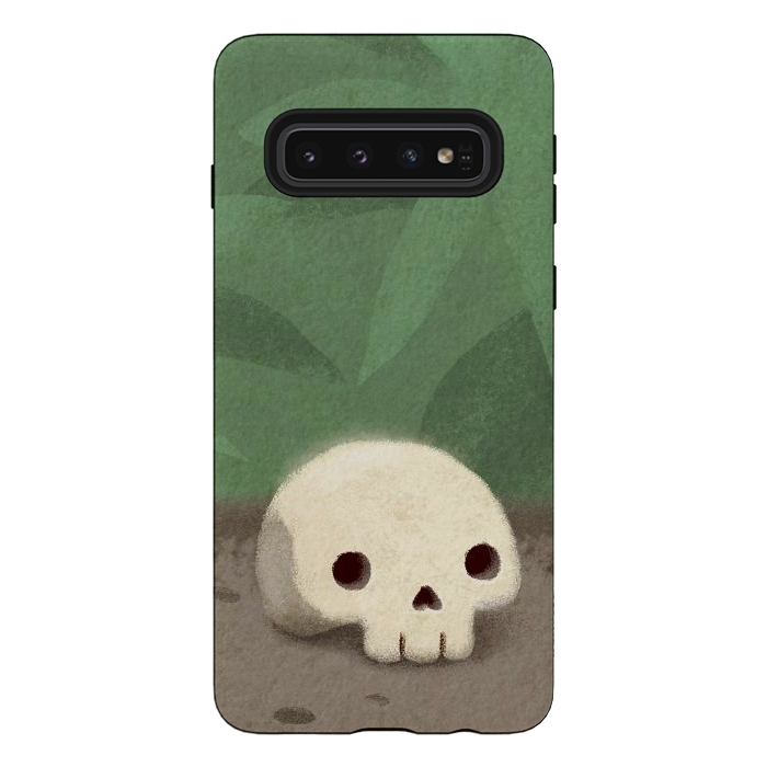 Galaxy S10 StrongFit Jungle skull by Laura Nagel